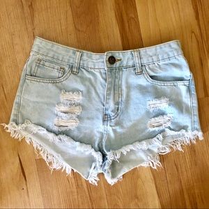 •Jean cut off shorts•